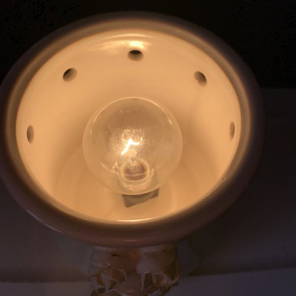 Scentsy BRIDE Full Size Wax Warmer Raised Roses Flowers Ivory Retired BASE ONLY - Picture 9 of 9